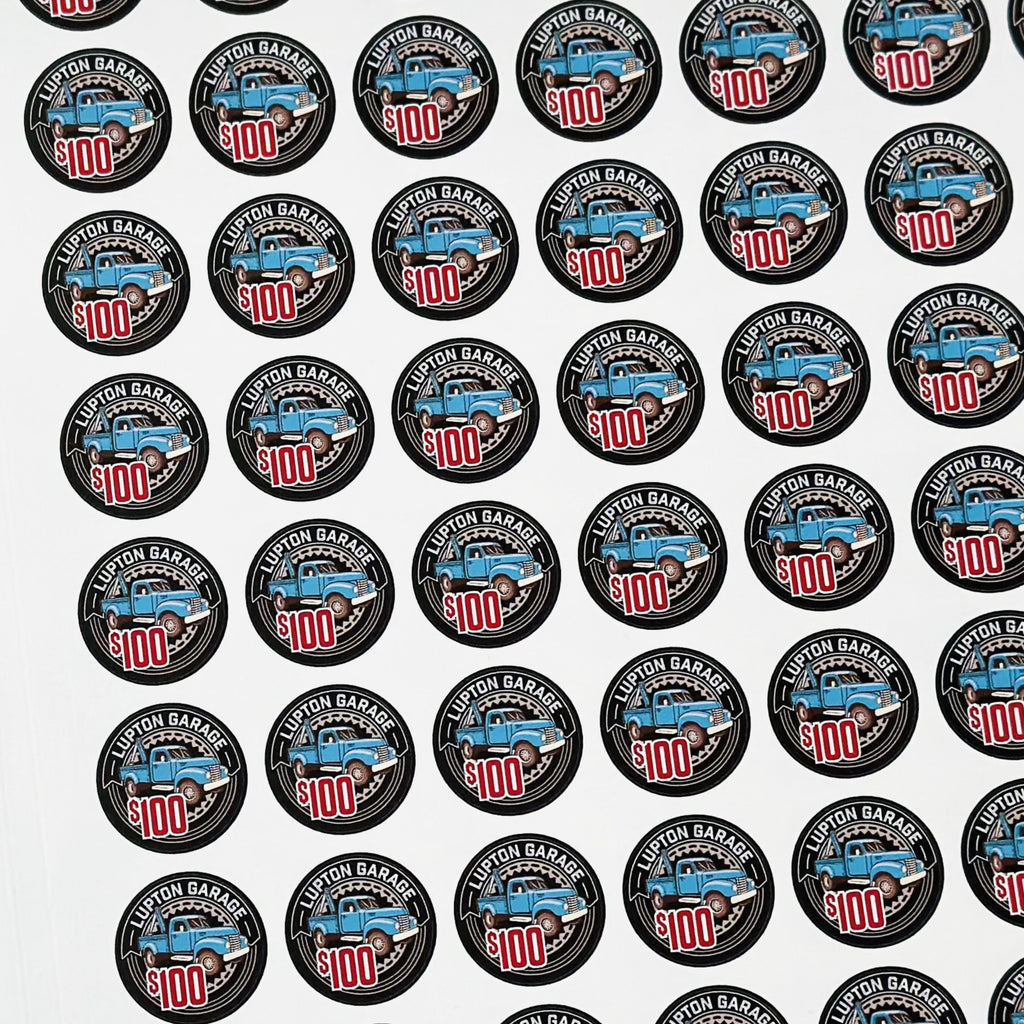 Spinet Record Label Custom Labels for Casino Chips