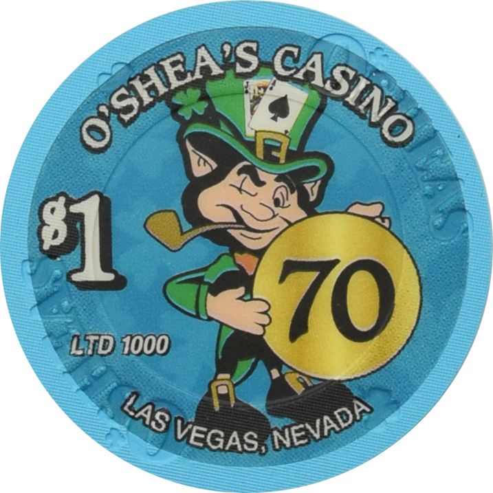 Osheas Casino Las Vegas Nevada $1 70th Anniversary Legalized Gaming Chip 2001