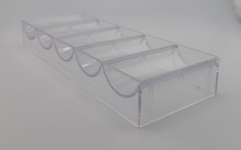 Chip Tray for 100 Poker Chips 70mm Clear Plastic
