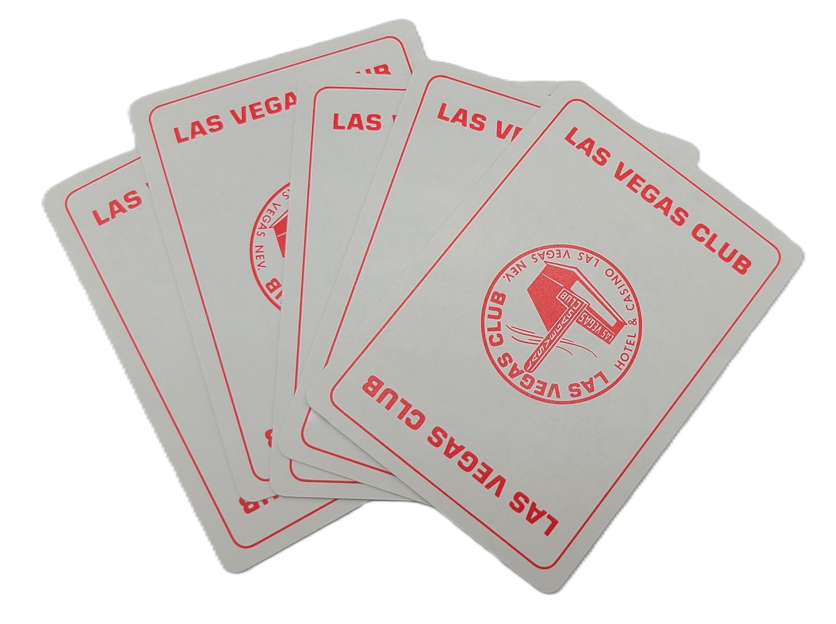 Casino Playing Cards - Las Vegas Club Used Red Playing Cards Las Vegas Nevada