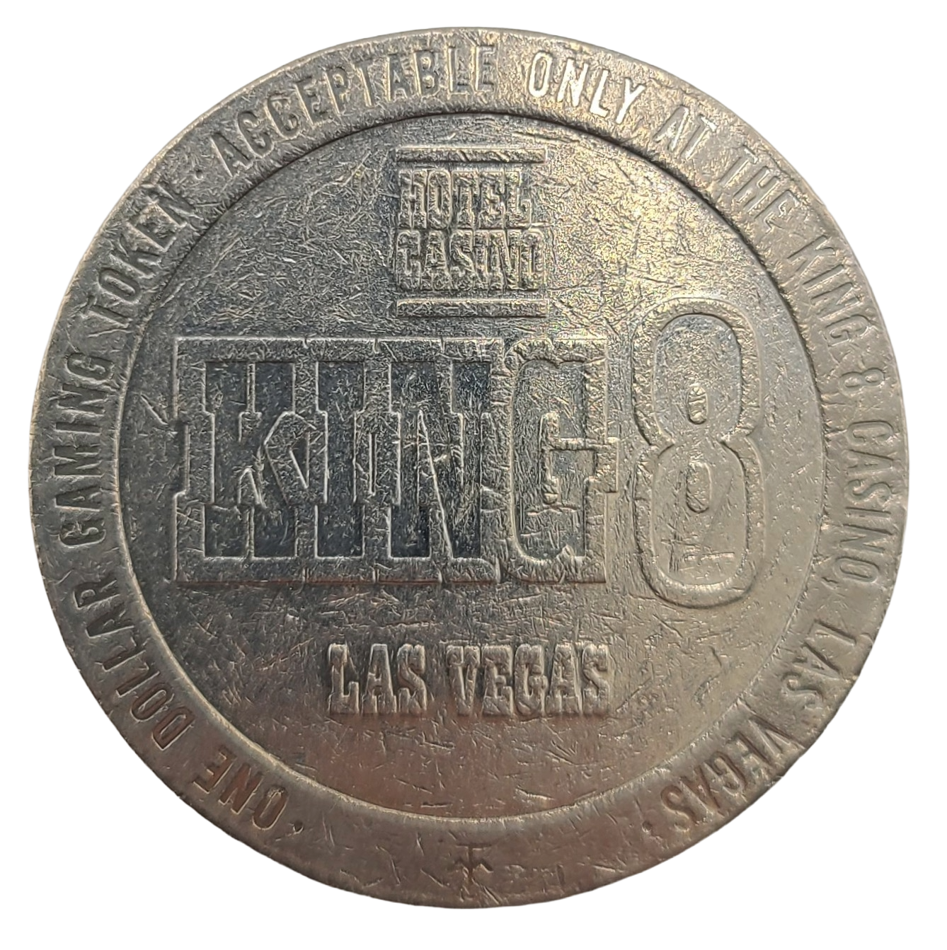 King 8 Hotel and Casino Las Vegas Nevada $1 Token 1979