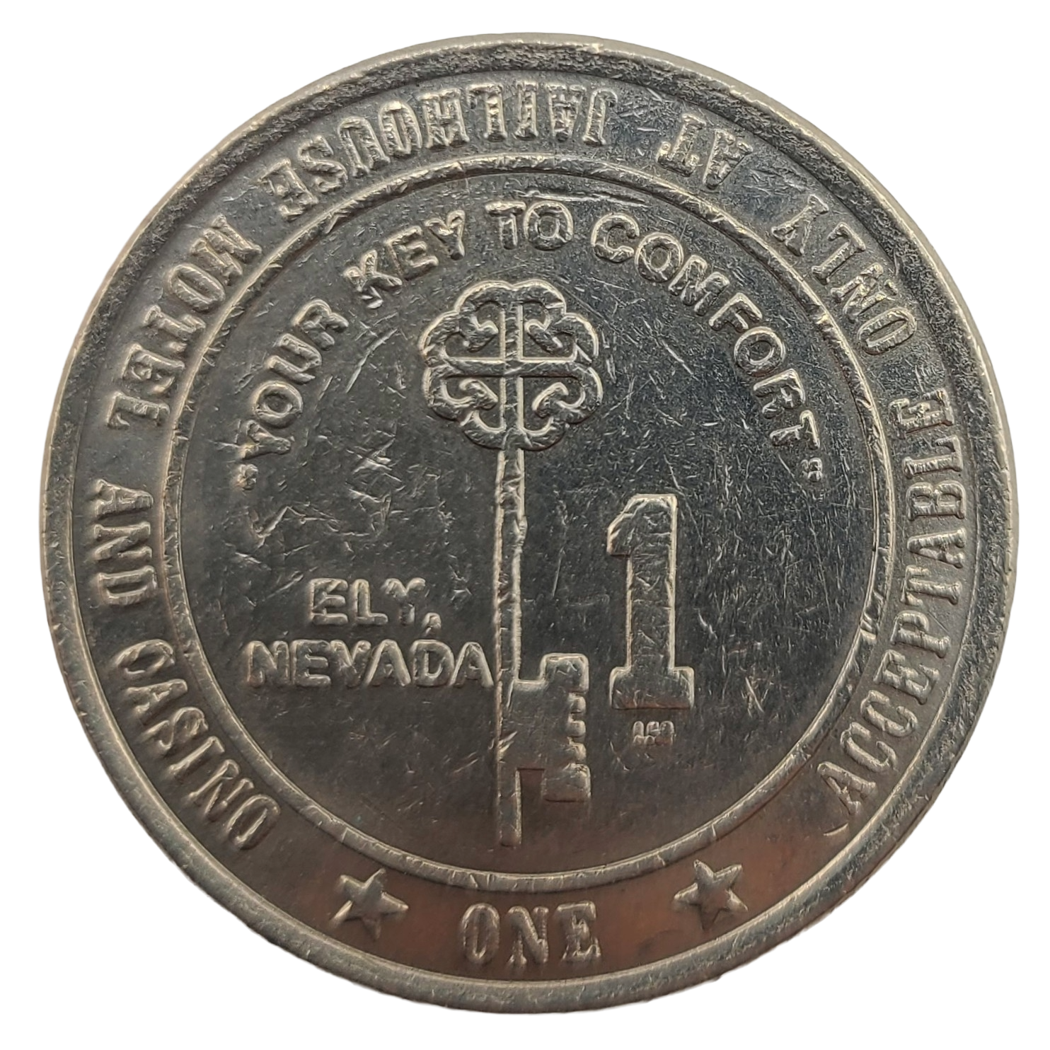 Jailhouse Hotel and Casino Ely Nevada $1 Token 1991