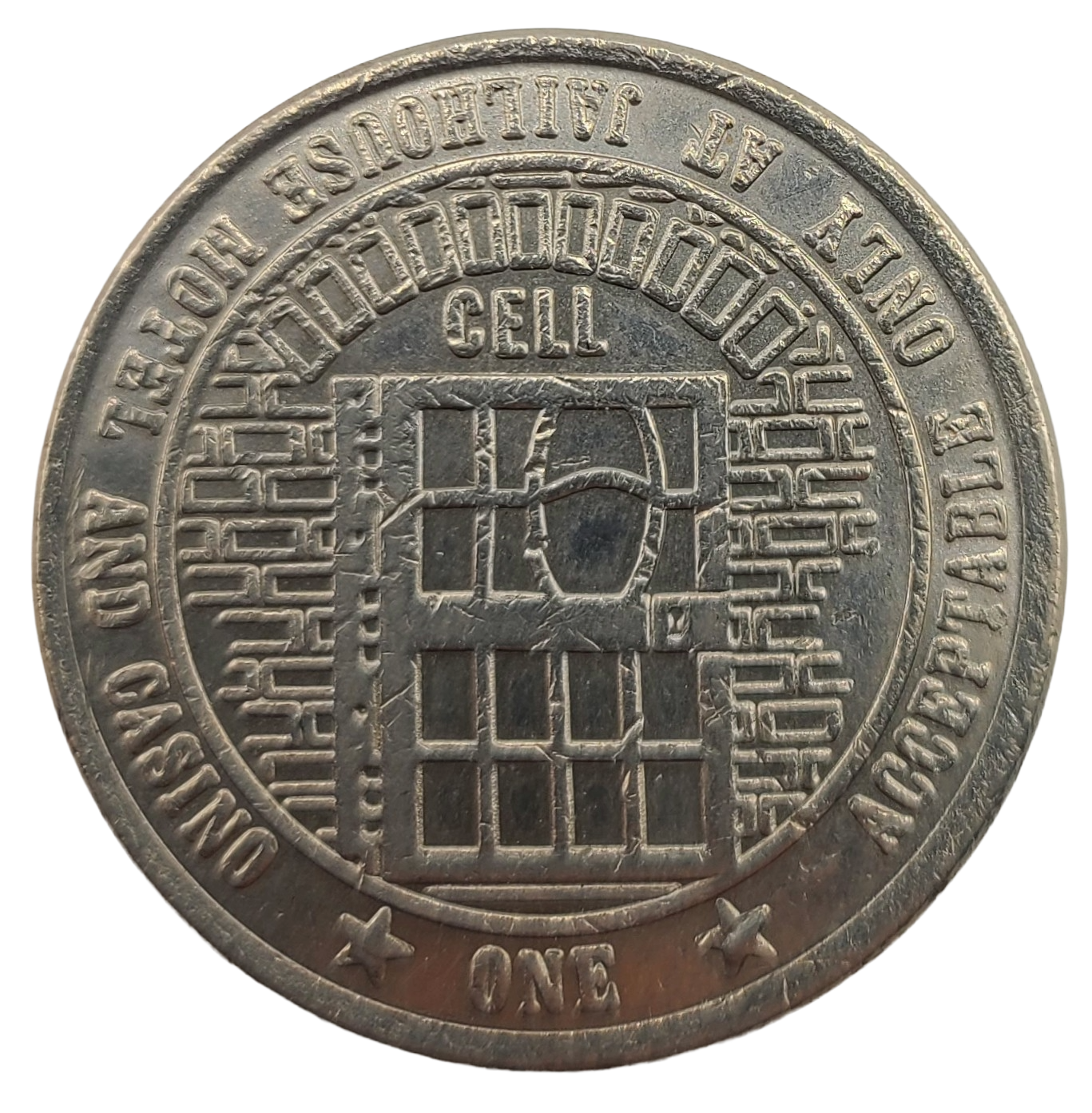 Jailhouse Hotel and Casino Ely Nevada $1 Token 1991