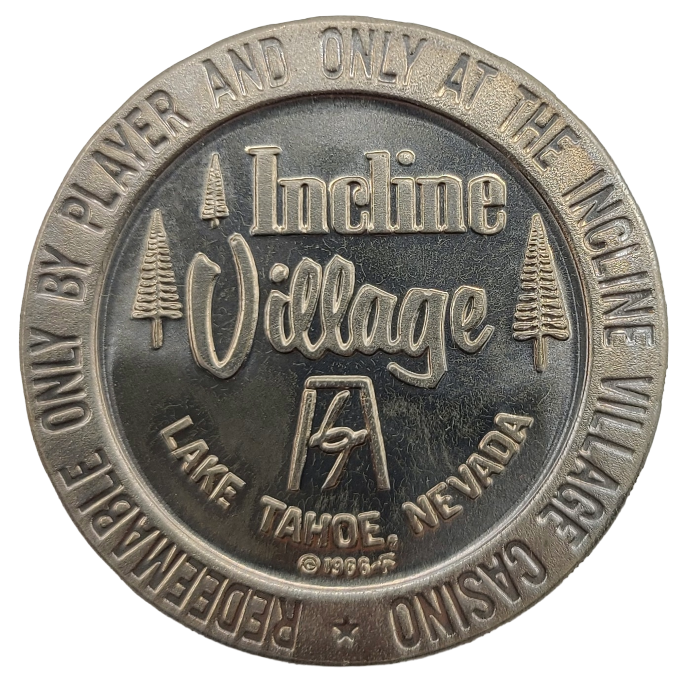 Incline Village Casino Lake Tahoe Nevada $1 Token 1966