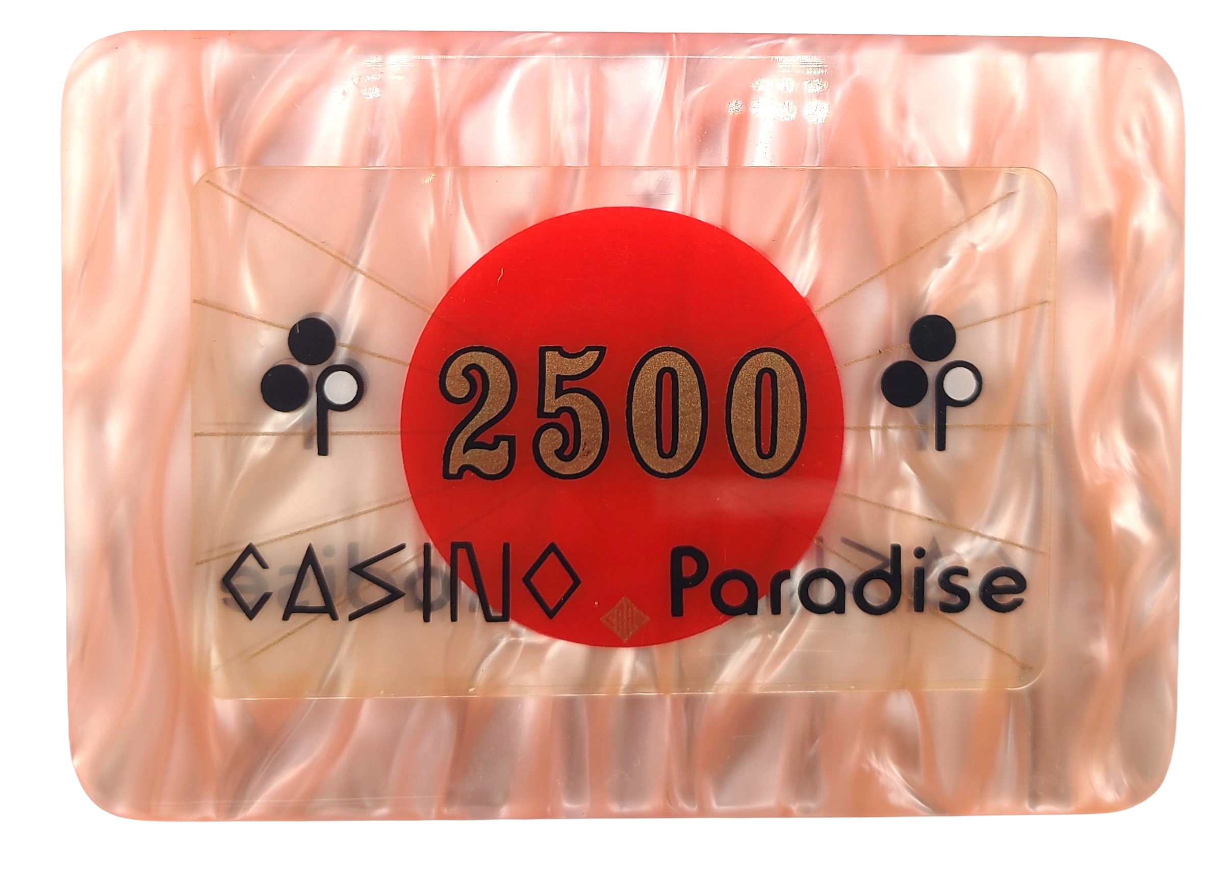 2500 KSH (Kenya Shilling) Casino Paradise Jeton Plaque From Nairobi Kenya