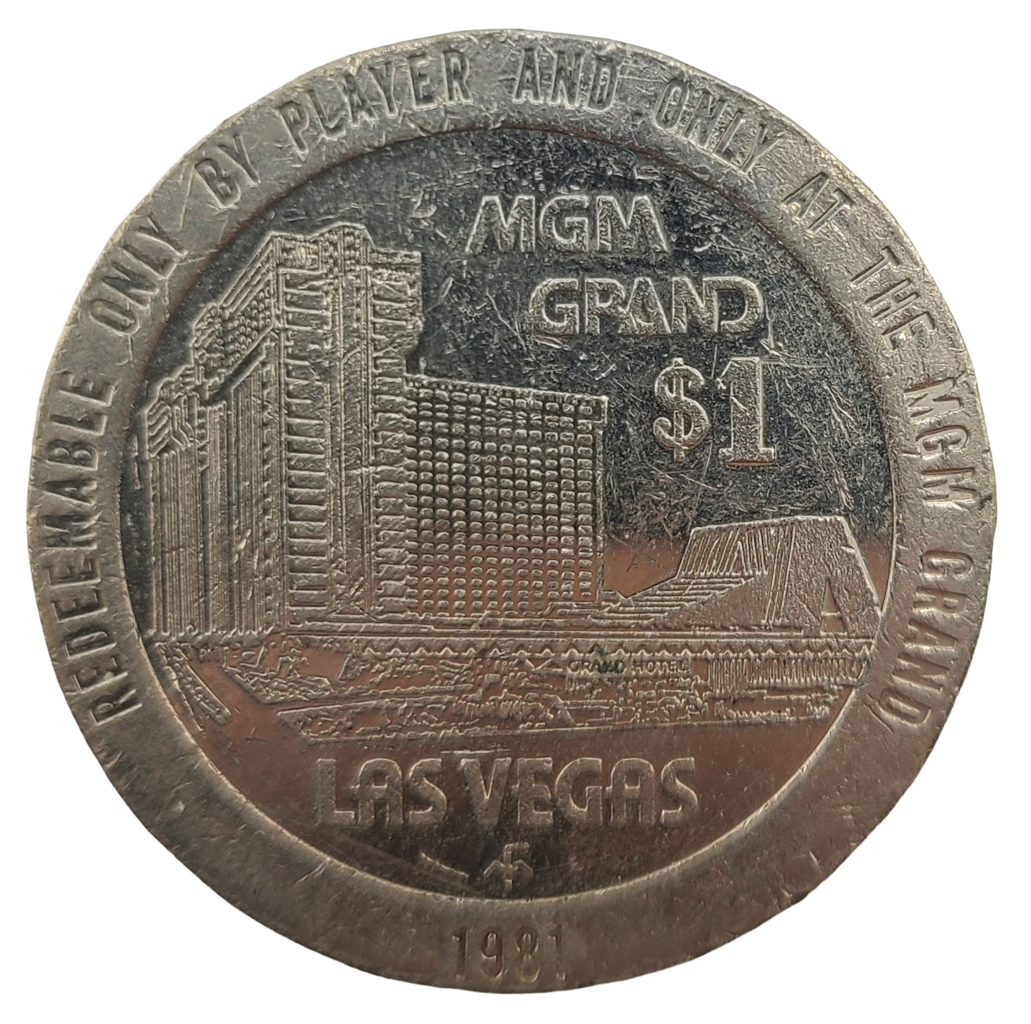 MGM Grand Casino Las Vegas Nevada $1 Token 1981