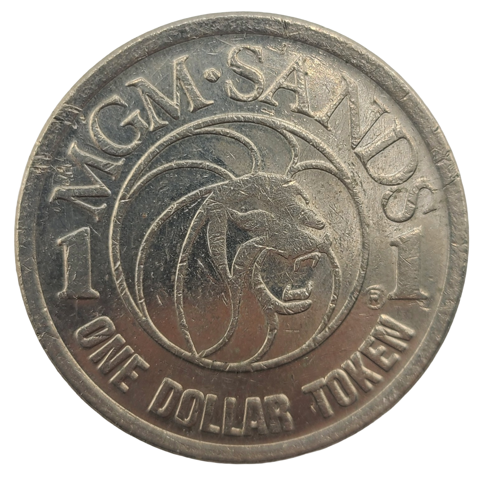 MGM Sands Casino Las Vegas Nevada $1 Token 1988