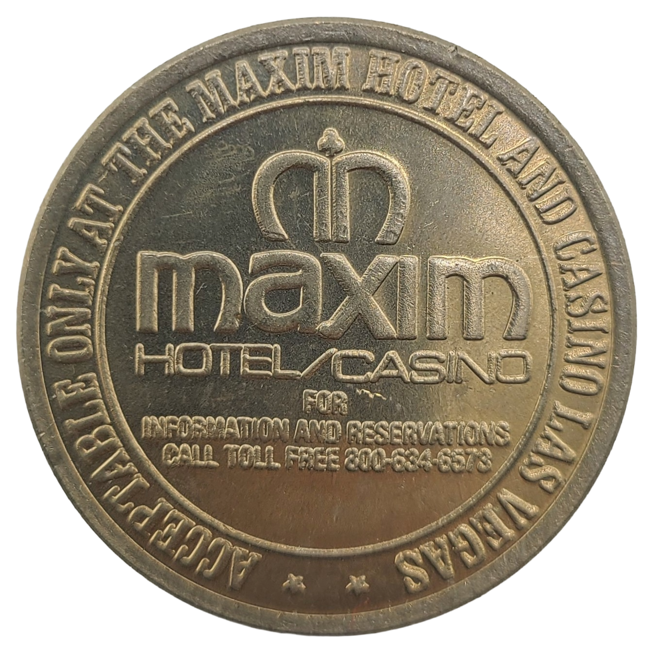 Maxim Hotel and Casino Las Vegas Nevada $1 Token 1979