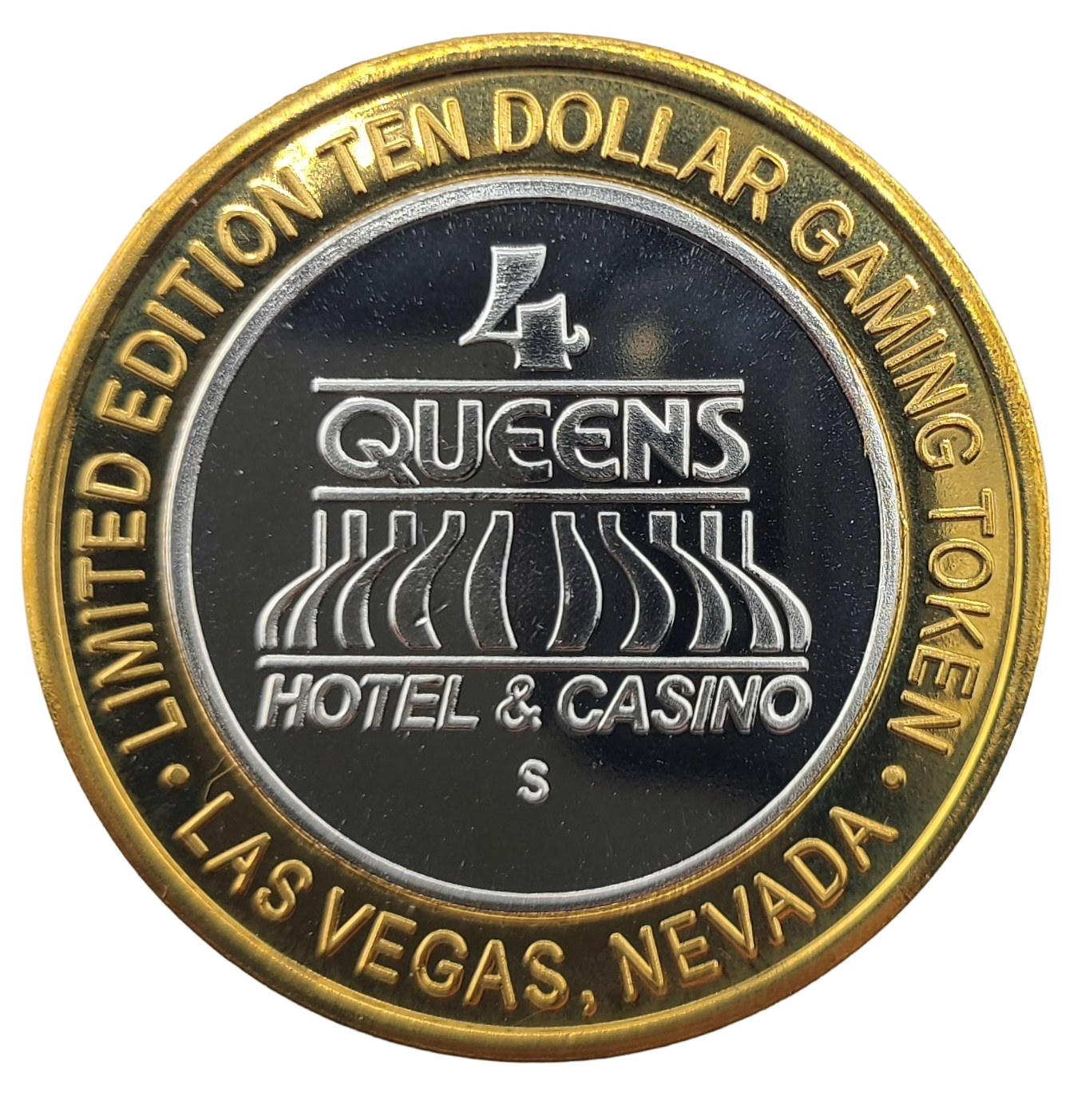 Four Queens Hotel and Casino Las Vegas Nevada $10 Silver Strike Man's 4 Vices Sports 2008