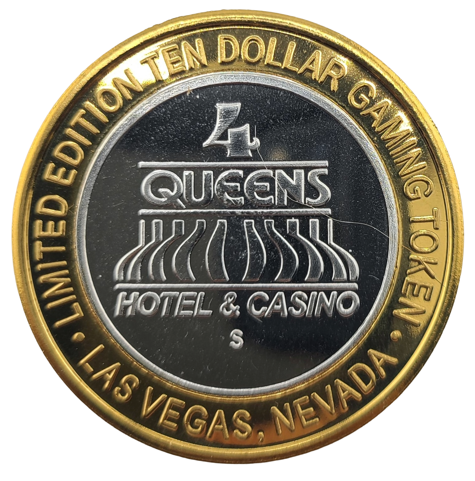 Four Queens Hotel and Casino Las Vegas Nevada $10 Silver Strike Man's 4 Vices 2008