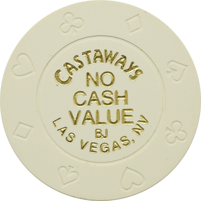 Castaways Casino Las Vegas Nevada White No Cash Value Chip 2003