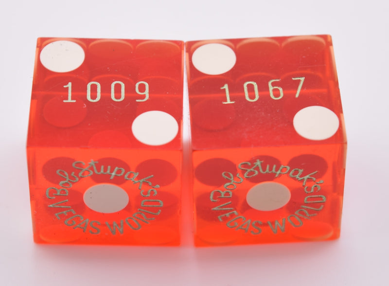 Bob Stupaks Vegas World Casino Las Vegas Nevada Pair of Dice