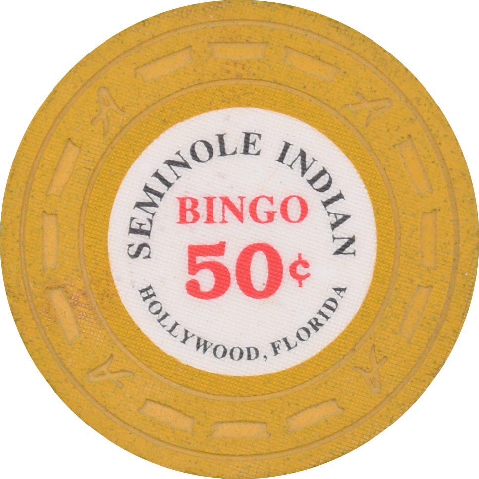 Seminole Indian Bingo Casino Hollywood Florida 50 Cent Chip