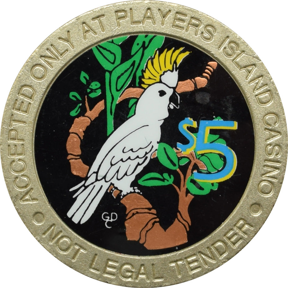 Players Island Casino Maryland Heights Missouri $5 Inlay Token