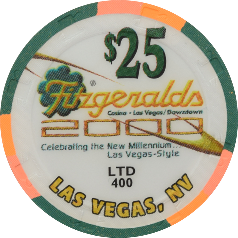 Fitzgeralds Casino Las Vegas Nevada $25 Millennium Chip 1999