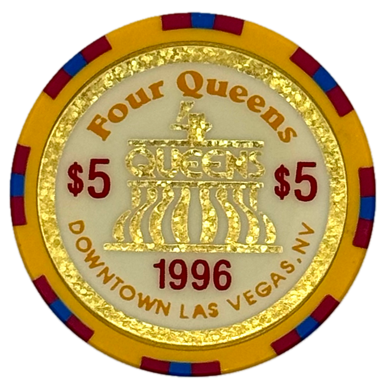 Four Queens Casino Las Vegas NV $5 Labor Day Chip 1996