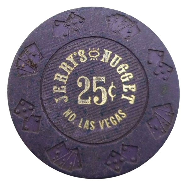 Jerry Nugget Casino N. Las Vegas Nevada 25¢ Chip 1970's