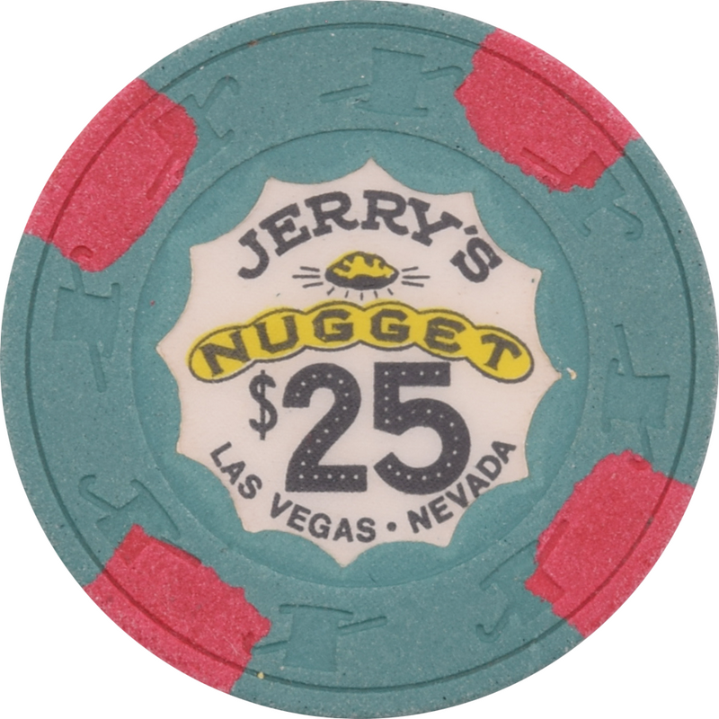 Jerry's Nugget Casino N. Las Vegas Nevada $25 Chip 1980s