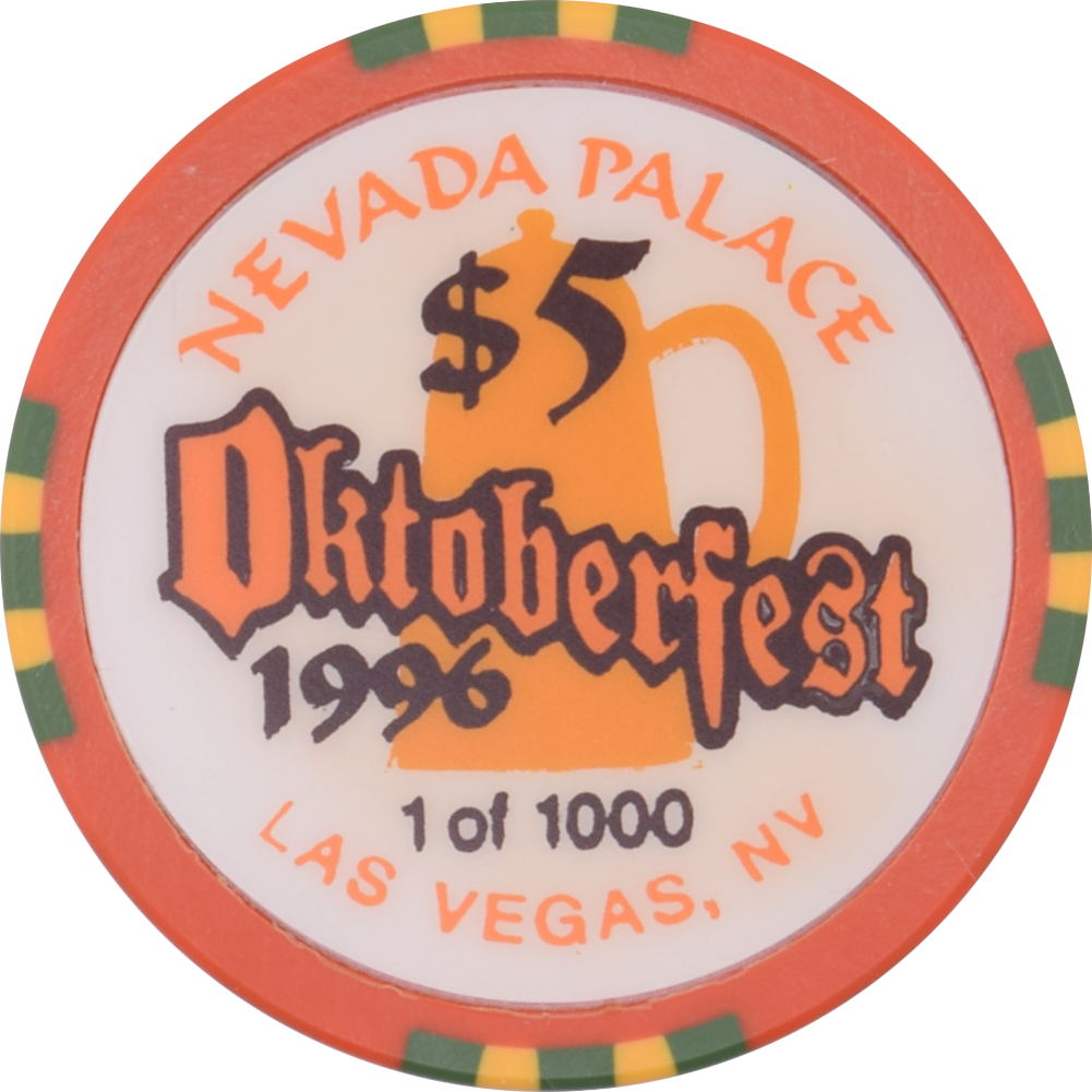 Nevada Palace Casino Las Vegas Nevada $5 Oktoberfest Chip 1996