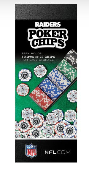 Las Vegas Raiders Casino Style 100 Piece Poker Set