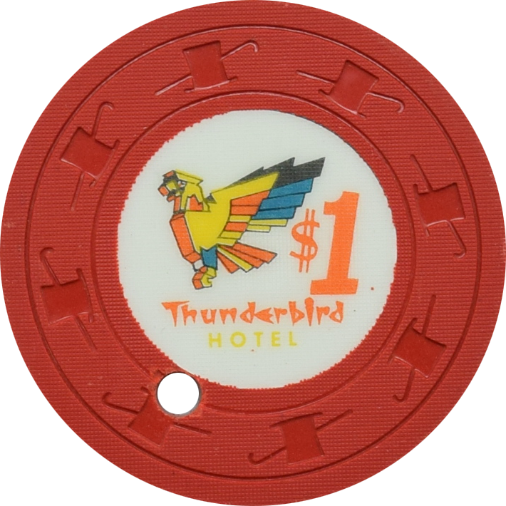 Thunderbird Casino Las Vegas Nevada $1 Jimmy Schuyler Cancelled Chip 1962