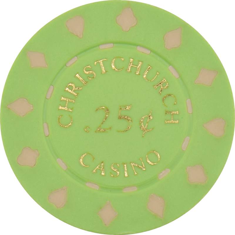 Christchurch Casino Christchurch New Zealand 25 Cent 8 Suits Mold Chip