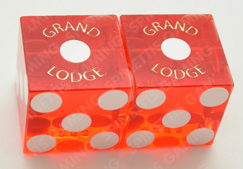 Grand Lodge Casino Incline Village Nevada Used Matching Number Pair of Dice