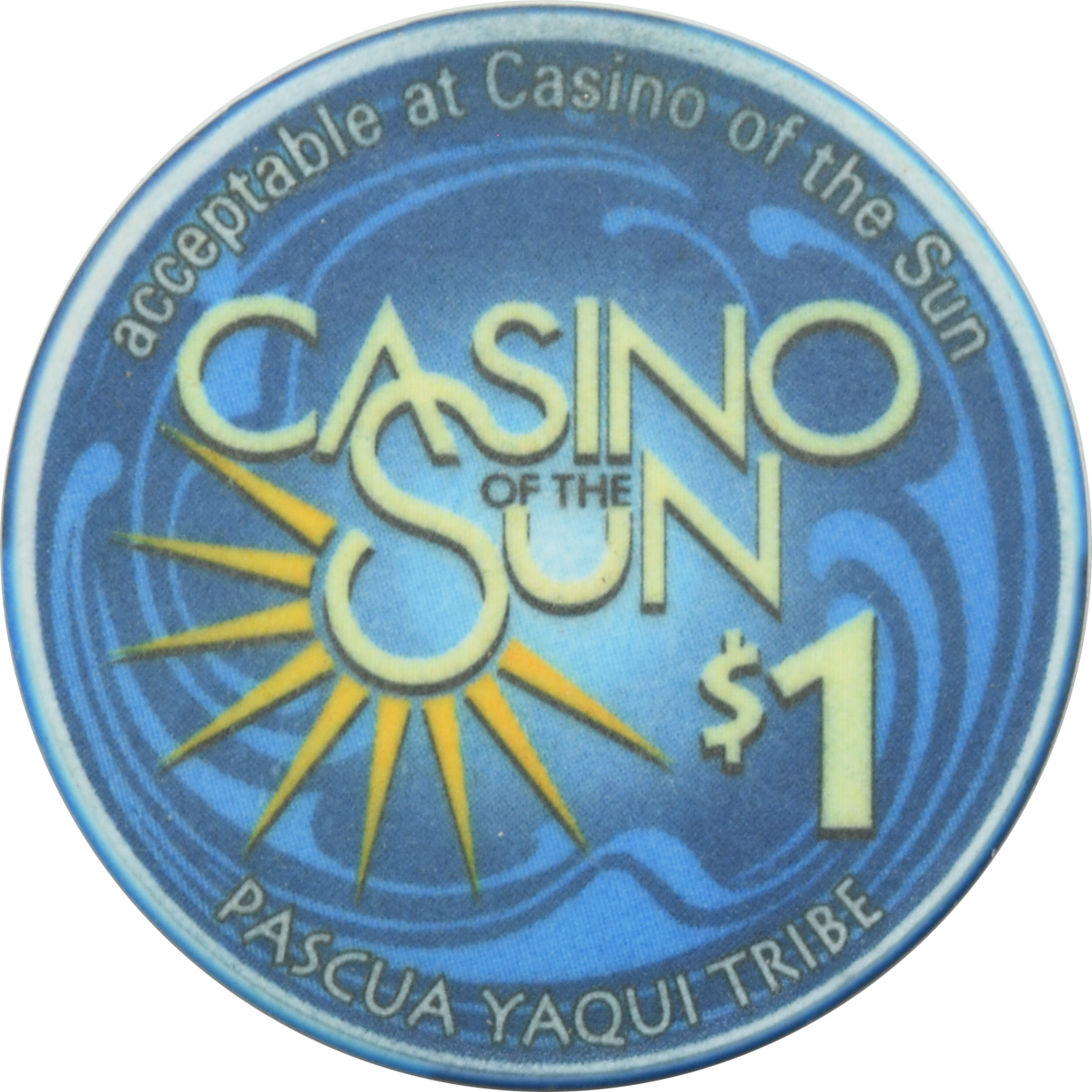 Casino del Sol /Sun (Sol Casinos) Resort Tucson Arizona $1 Ceramic Chip