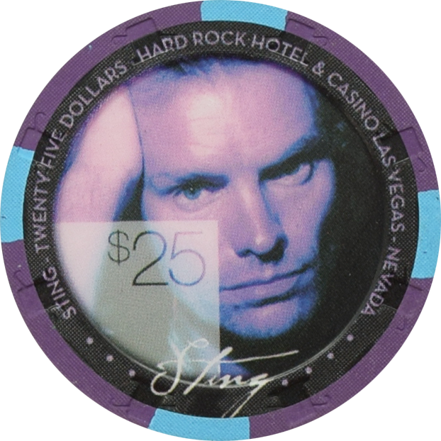 Hard Rock Casino Las Vegas Nevada $25 Sting Chip 2004