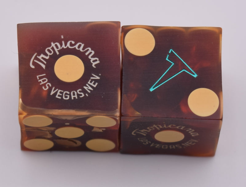 Tropicana Casino Las Vegas Nevada Pair of dice Vintage Imploded