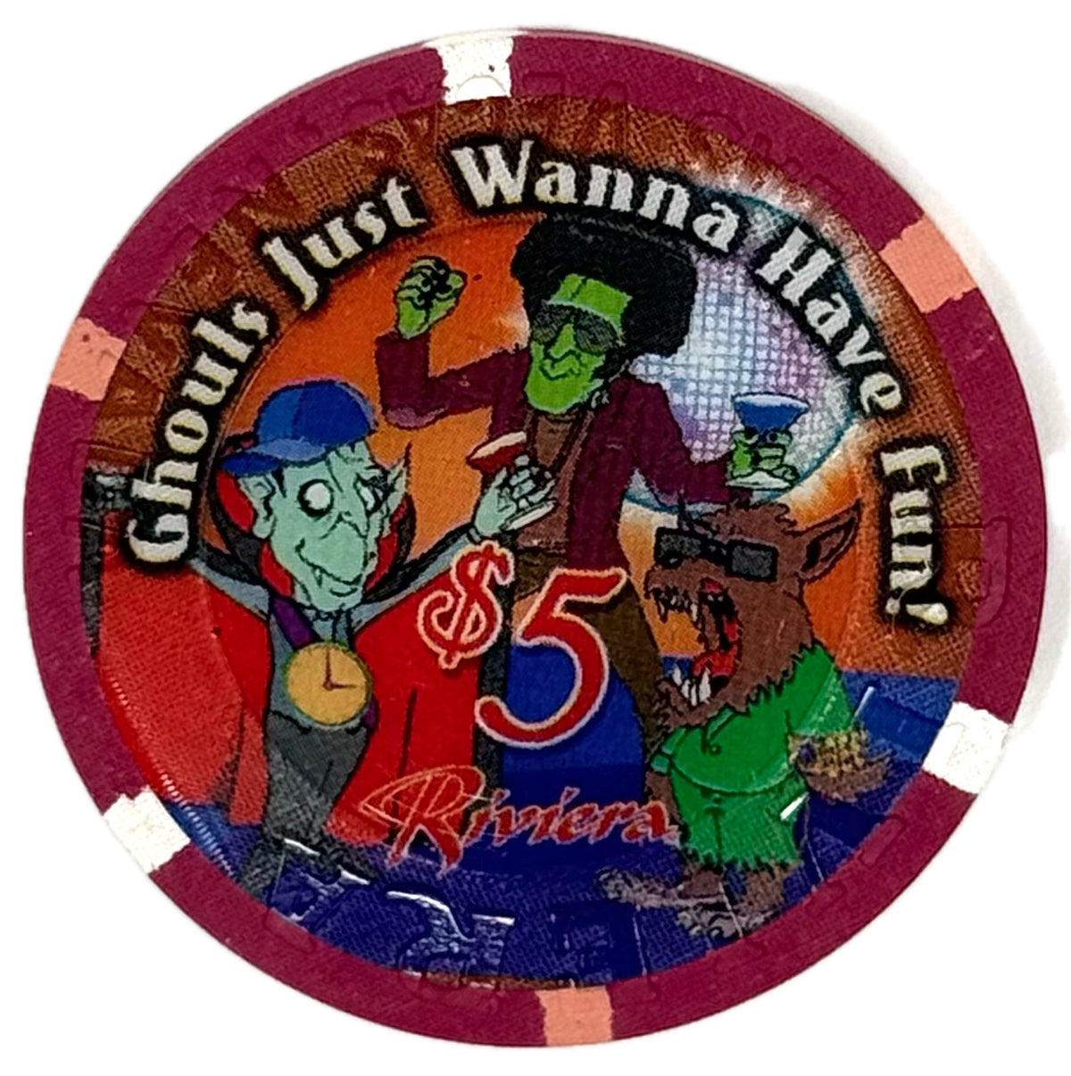 Riviera Casino Las Vegas NV $5 Halloween Chip 2005