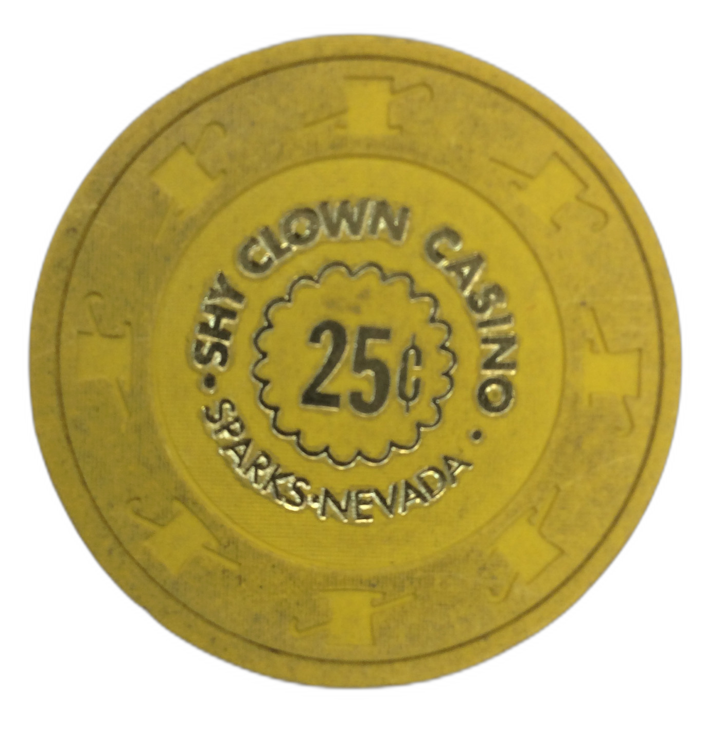 Shy Clown Casino Sparks Nevada 25 Cent Chip 1980