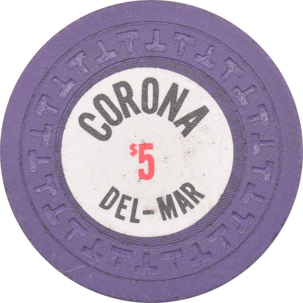Corona Del Mar Casino Panama City Panama $5 Purple Chip
