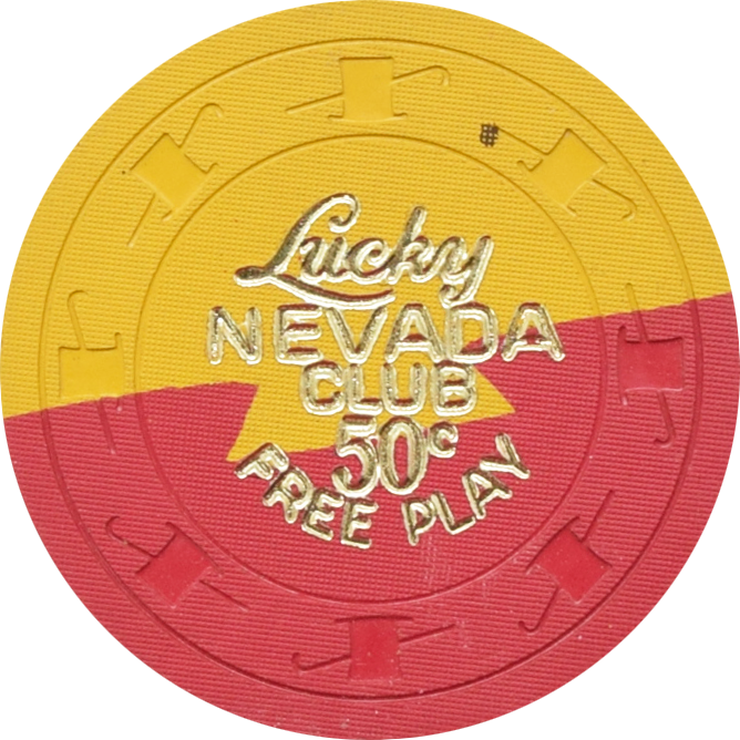 Nevada Club Casino Las Vegas Nevada 50 Cent Yellow Dovetail Chip 1967