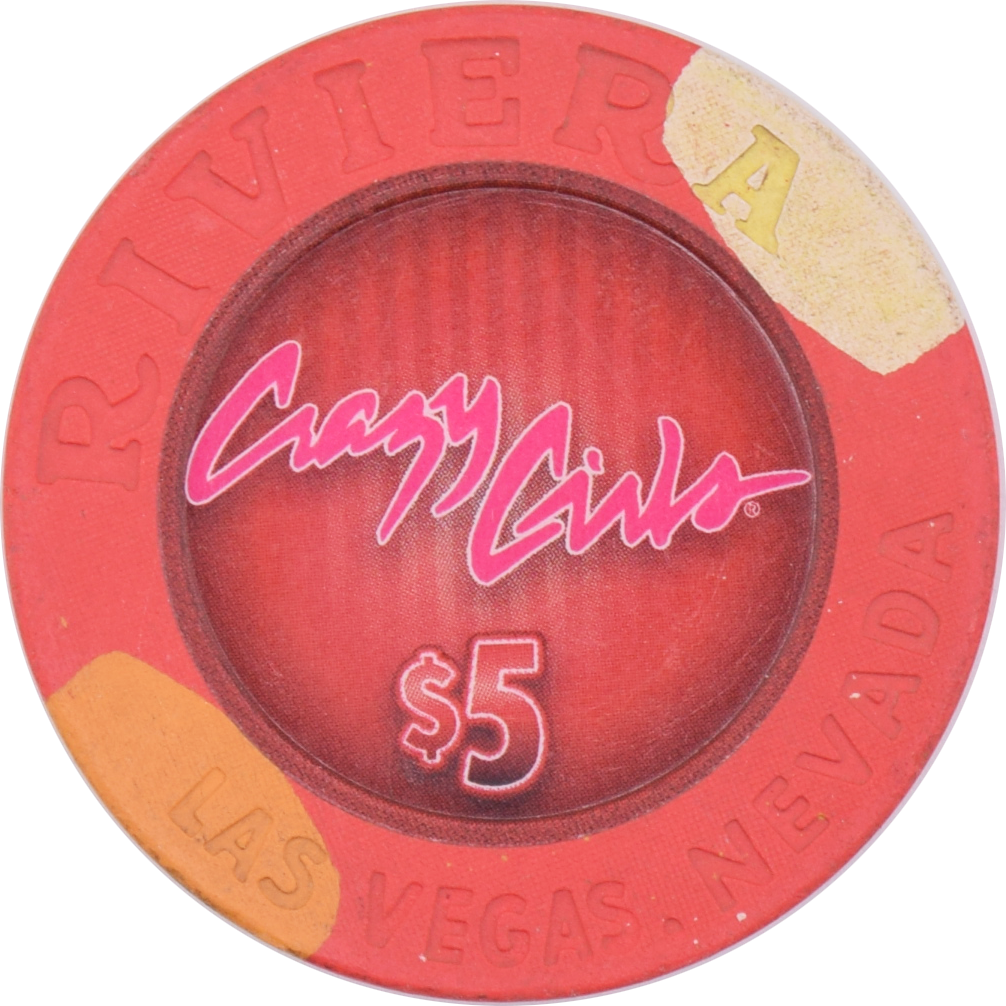 Riviera Casino Las Vegas Nevada $5 Crazy Girls Chip 2008