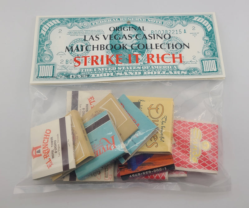 Obsolete Bag of 15 Matchbooks From Closed Casino Las Vegas Nevada