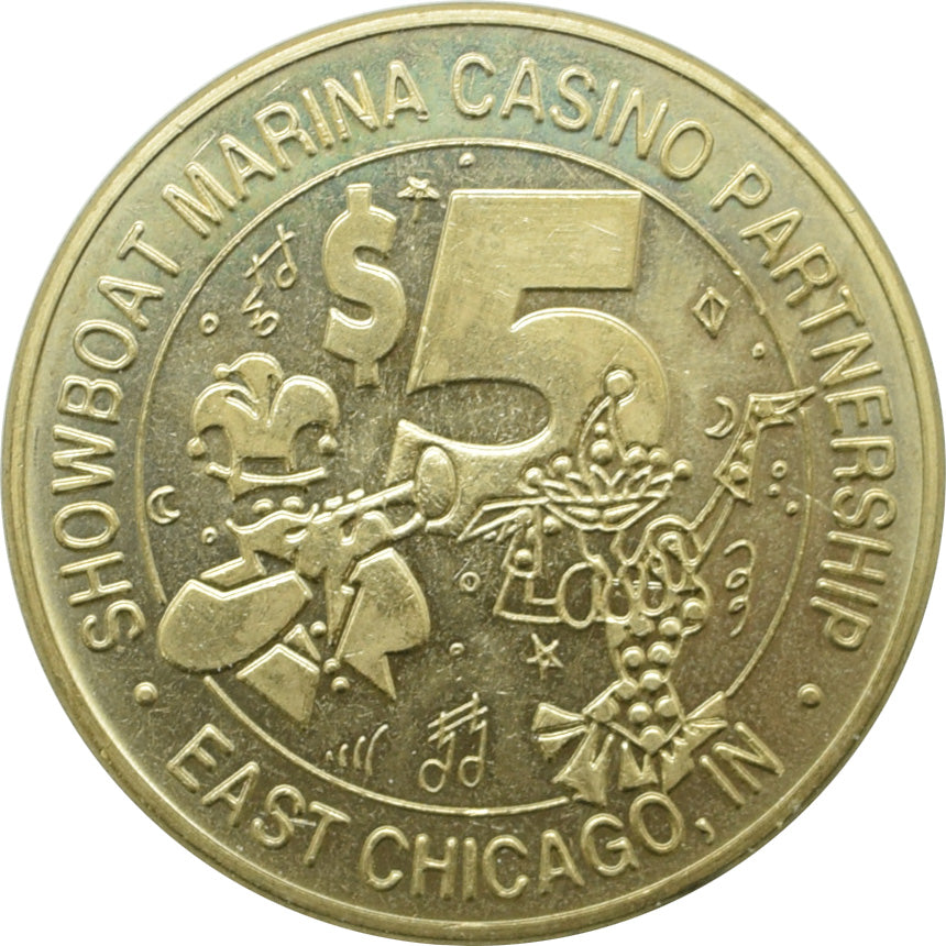 Showboat Casino E. Chicago Indiana $5 Token