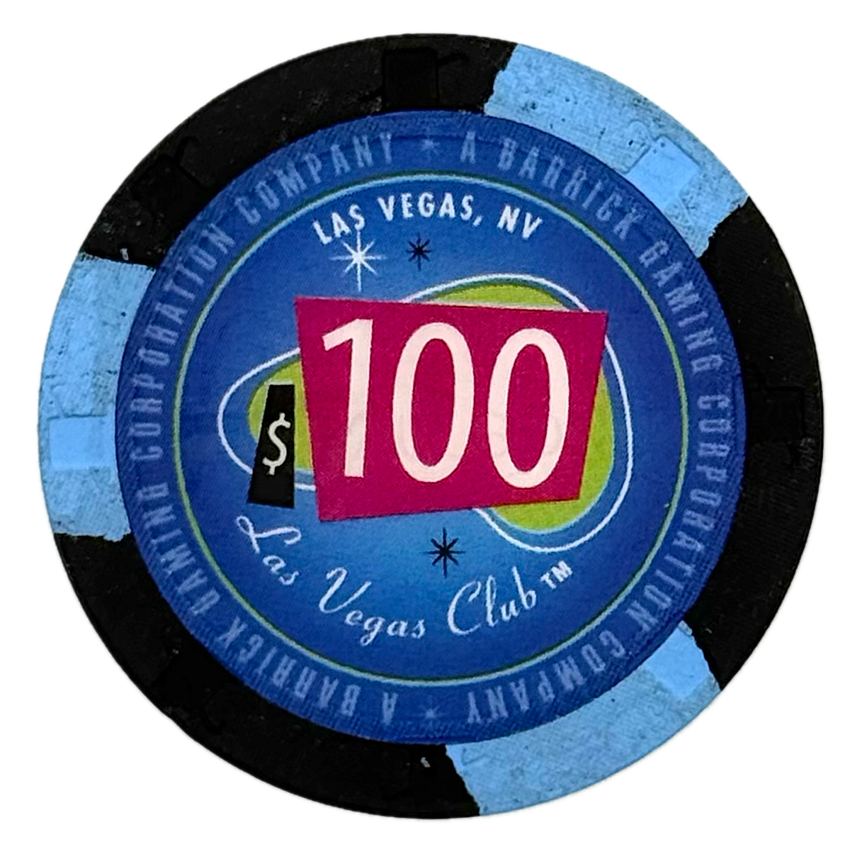 Las Vegas Club Casino Las Vegas NV $100 Chip 2004