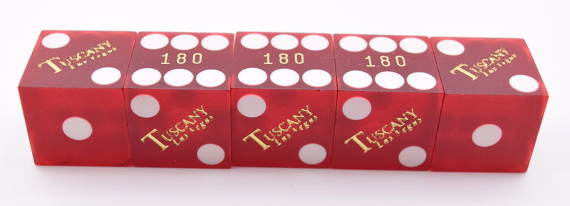 Tuscany Casino Las Vegas Nevada Stick of Dice Matching Numbers Sanded