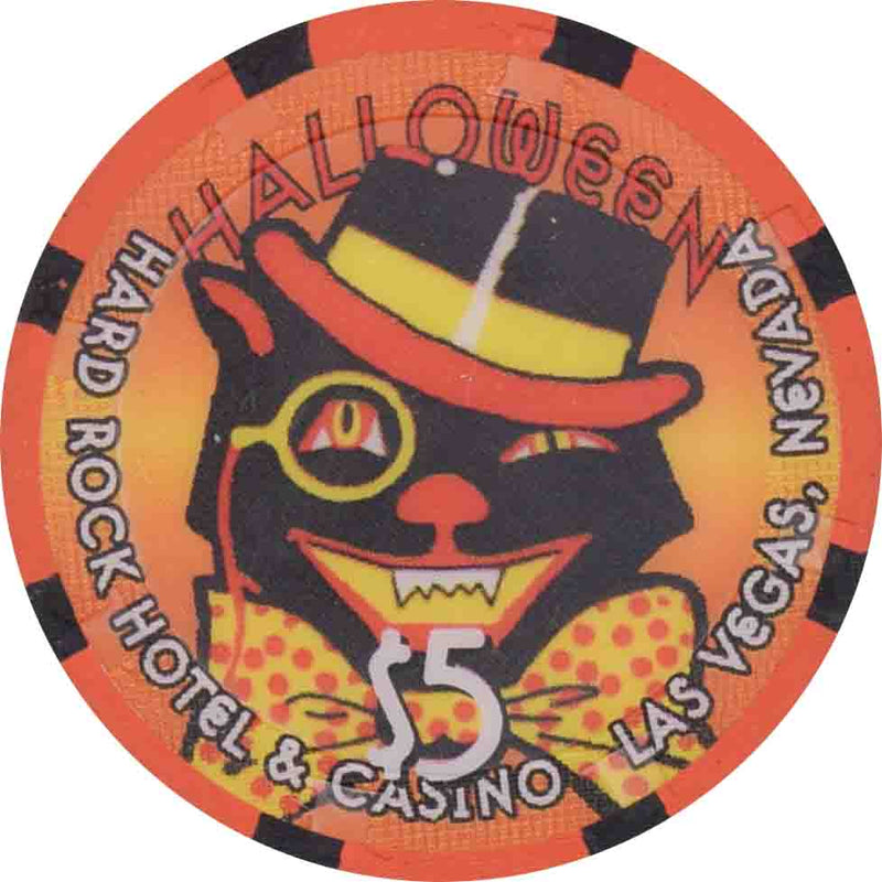 Hard Rock Casino Las Vegas Nevada $5 Halloween Chip 2003 (1 Cat)