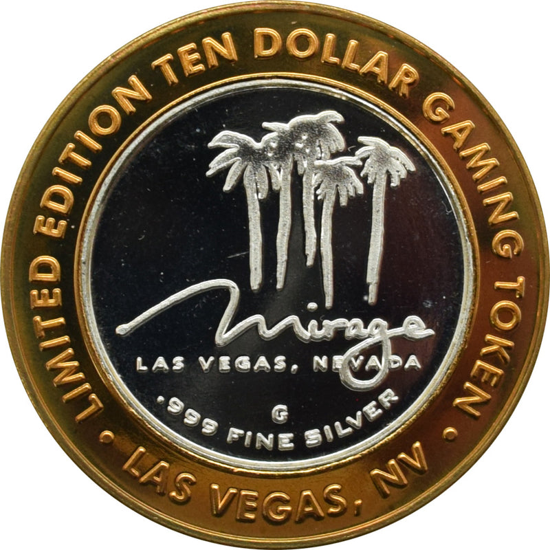Mirage Casino Las Vegas "Danny Gans Sitting" $10 Silver Strike .999 Fine Silver 2002
