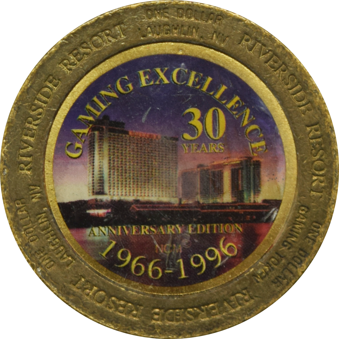 Riverside Hotel / Casino Reno Nevada $1 1955 Thunderbird Token 1996