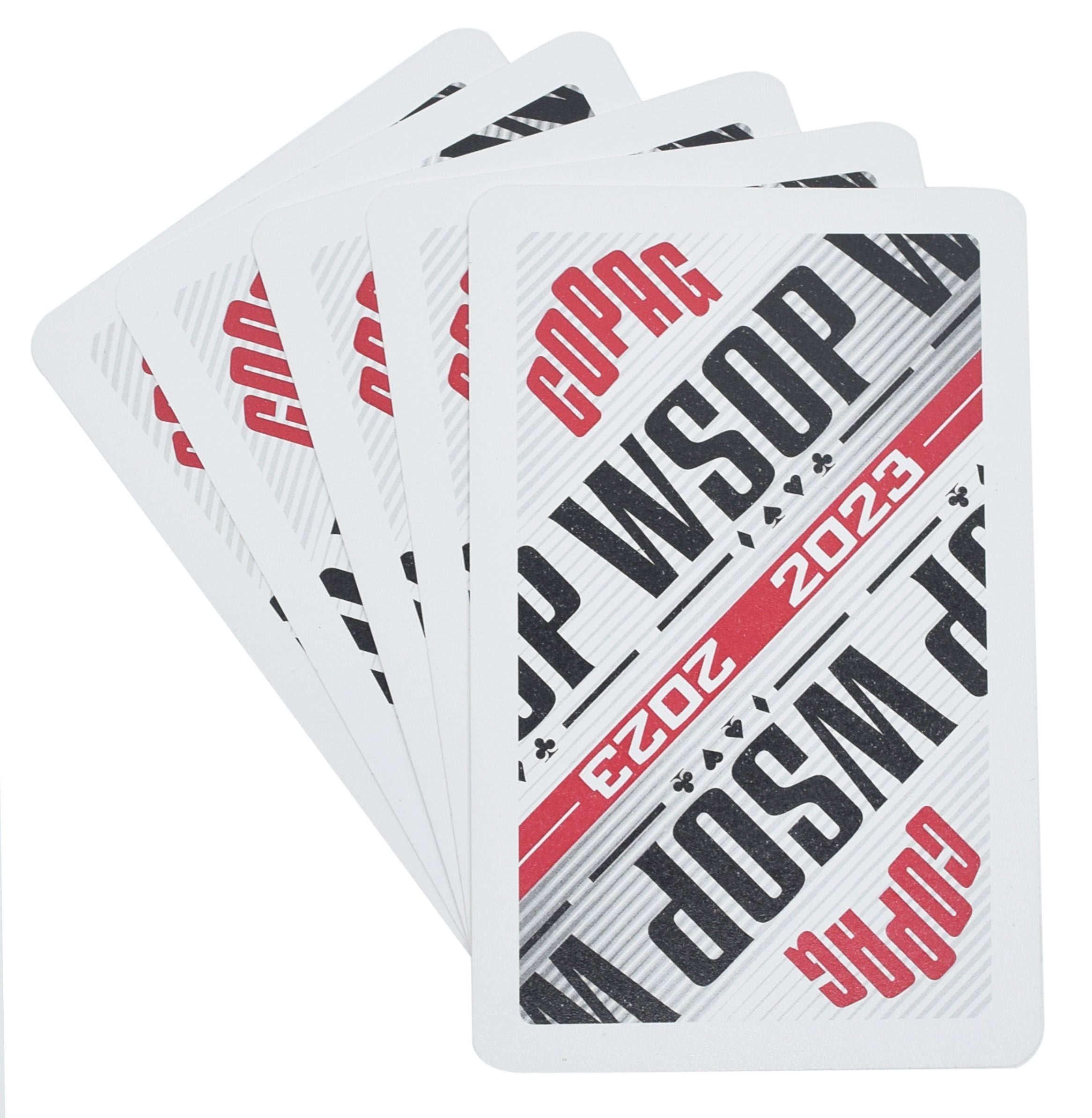 Copag WSOP 2023 Tournament Used Modern Design 100% Plastic Playing Cards - Narrow Size (Bridge) Regular Index