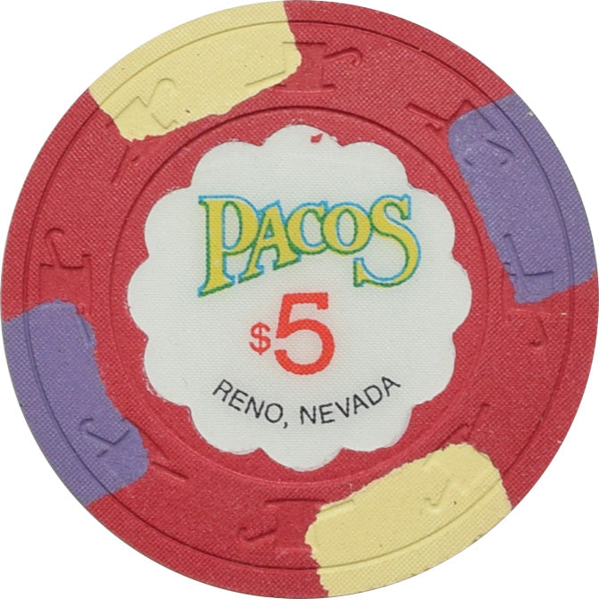 Pacos Casino Reno Nevada $5 Chip 1989