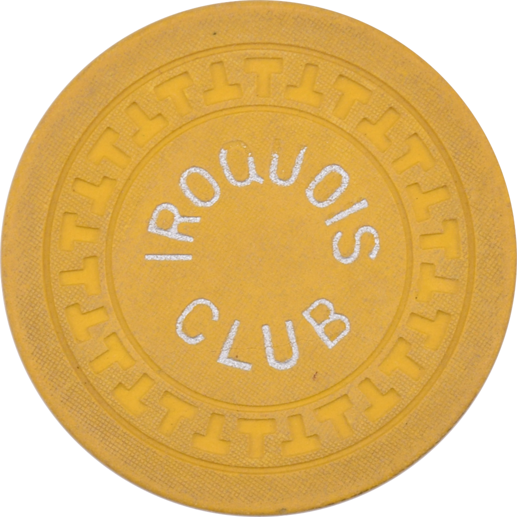 Iroquois Club Illegal Casino Louisville Kentucky Yellow Chip