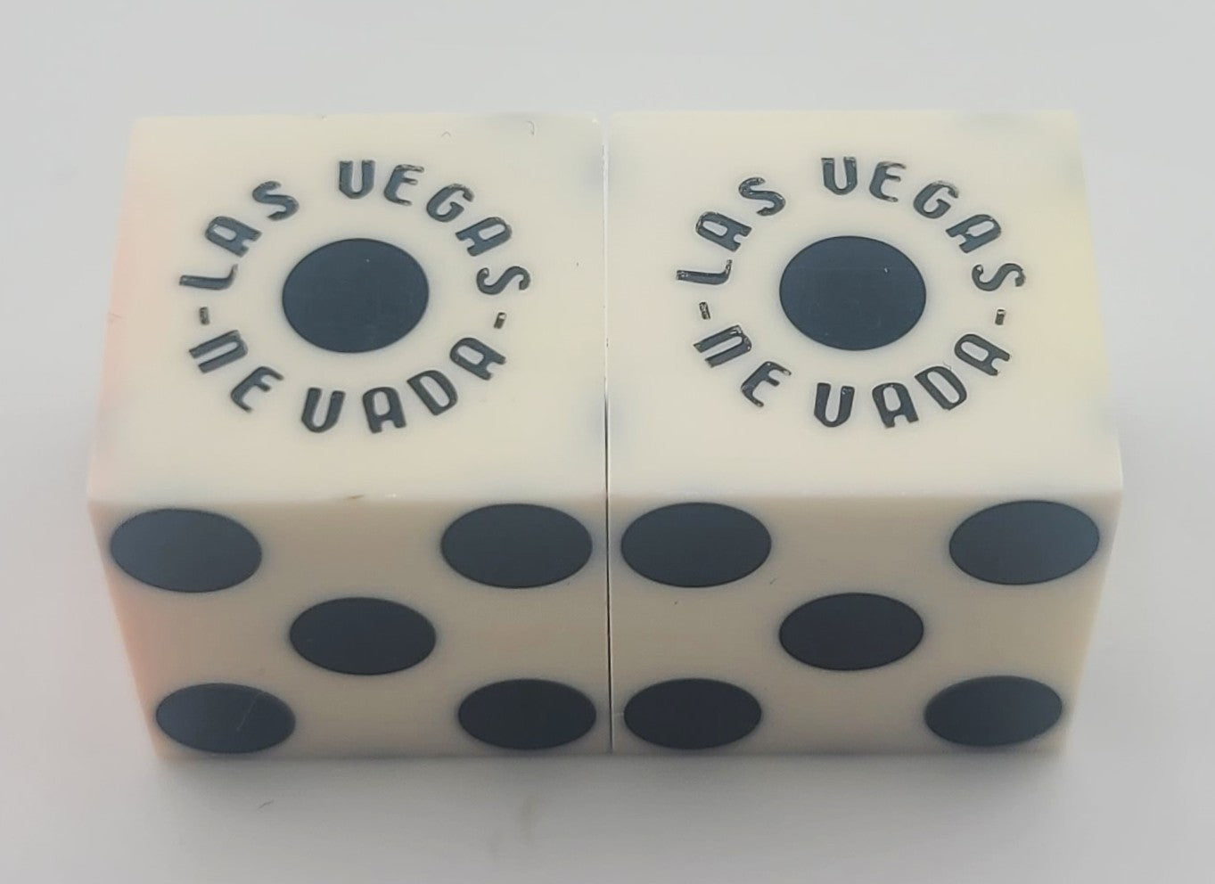 Planet Hollywood Casino Las Vegas Nevada Pair of Used White Dice 2000's