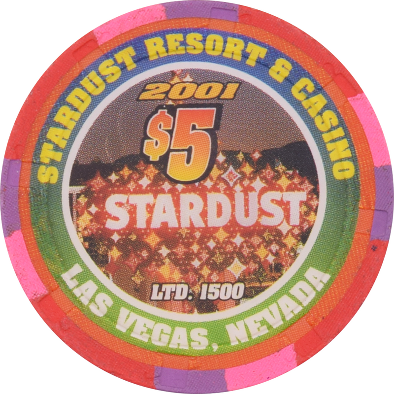 Stardust Casino Las Vegas Nevada $5 Richard Petty Chip 2001