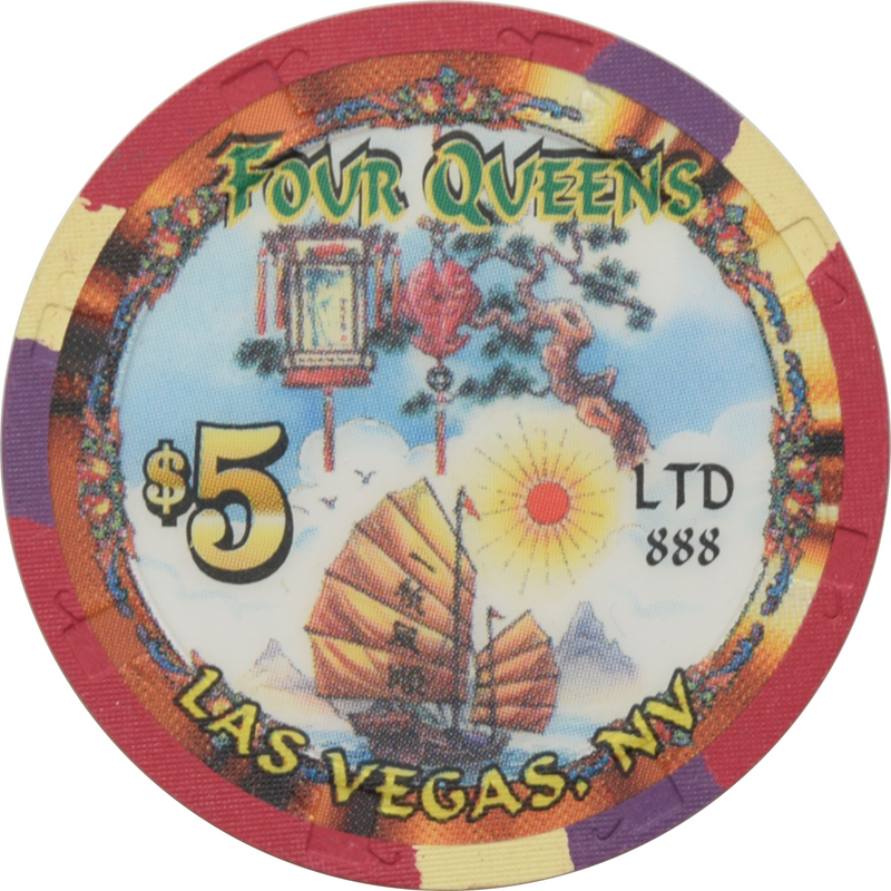 Four Queens Casino Las Vegas Nevada $5 Year Of The Horse Chip 2000