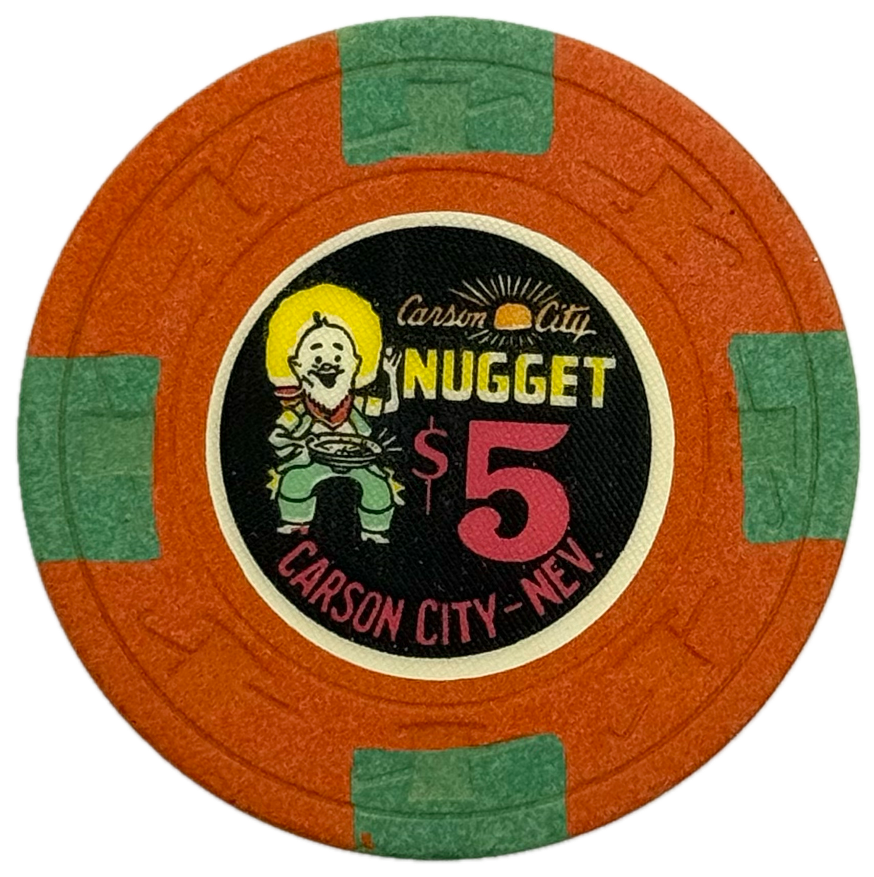 Carson City Nugget Casino Carson City NV $5 Chip 1980s