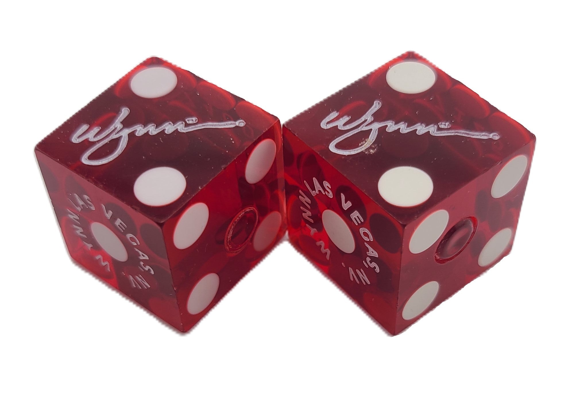 Wynn Casino Las Vegas Nevada Pair of Red Dice Logo Matching